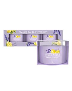 Yankee Candle - 3 Filled Votive Candles - Lemon Lavender